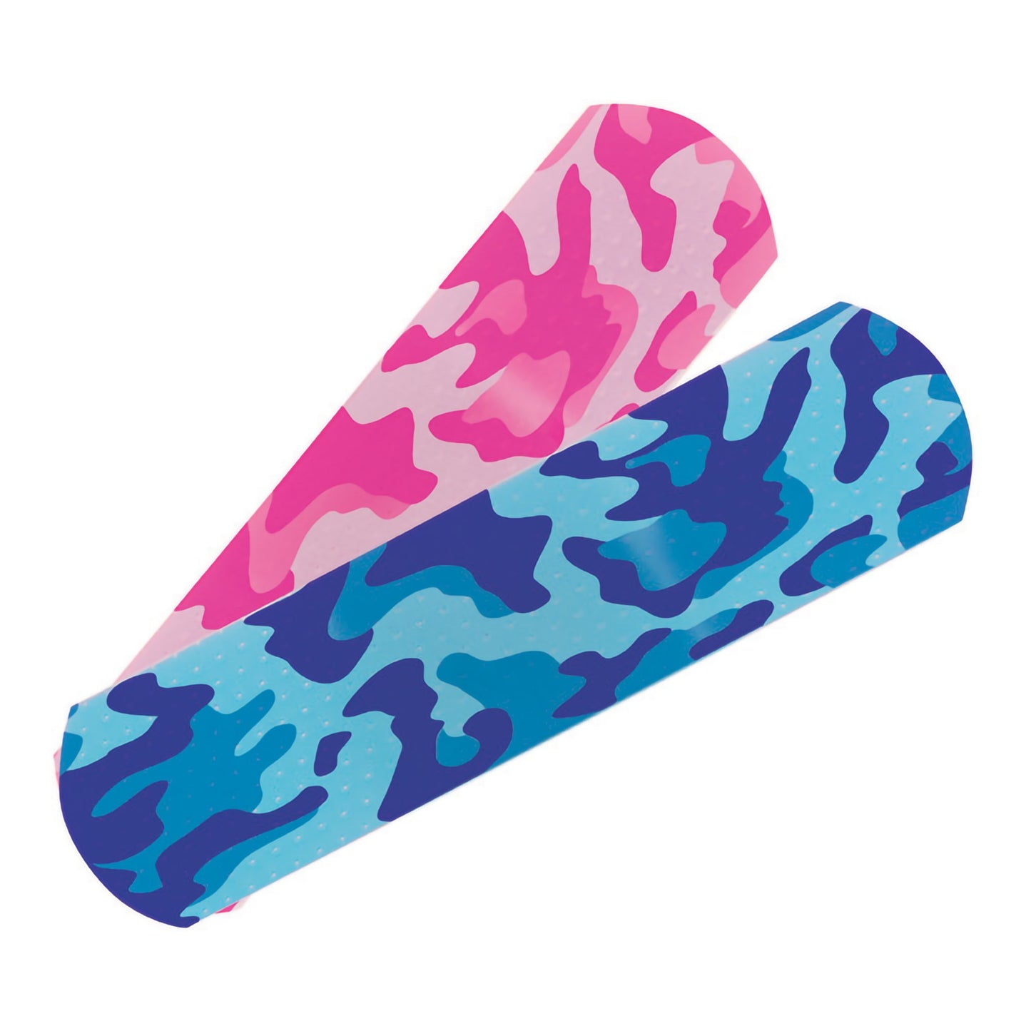 BANDAGE, ADHSV MCKID BLU/PNK CAMO STRIP 3/4"X3" (100 BAND-AIDS)