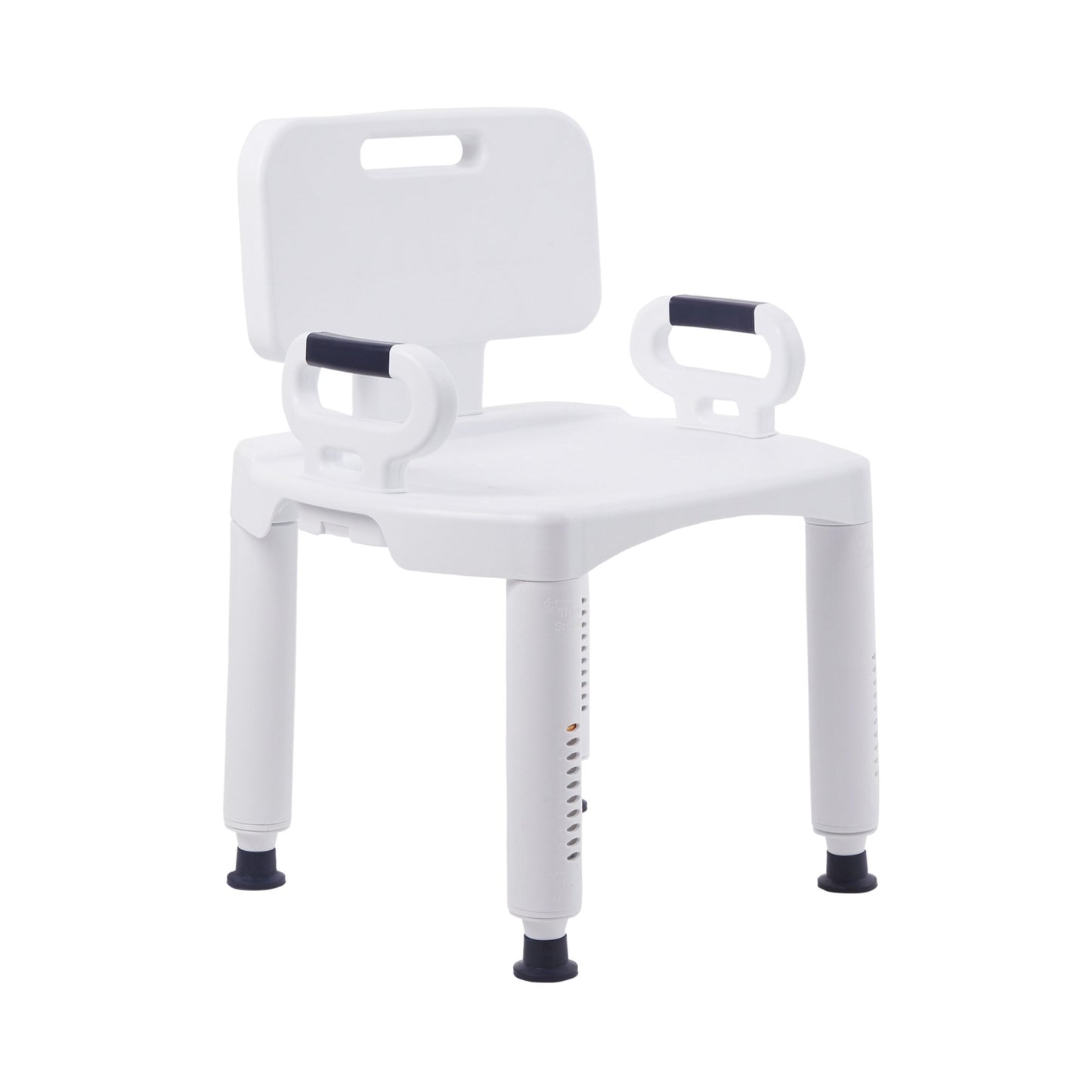 BENCH, BATH PREM W/BACK/ARMS PLAS FRAME 350LBS