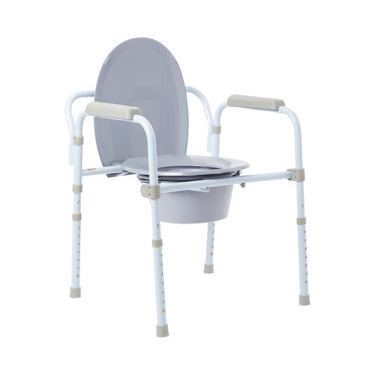 COMMODE, FOLDING STL FRAME BLU 350LBS