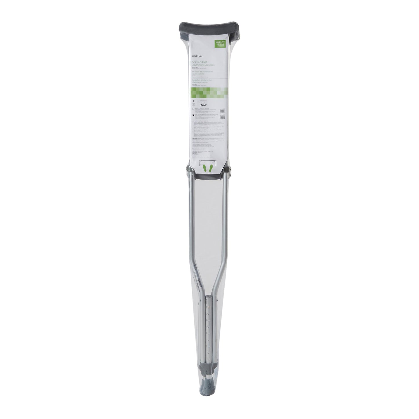 CRUTCH, ALUMINIUM QUICK ADJ TALL ADLT 350LB