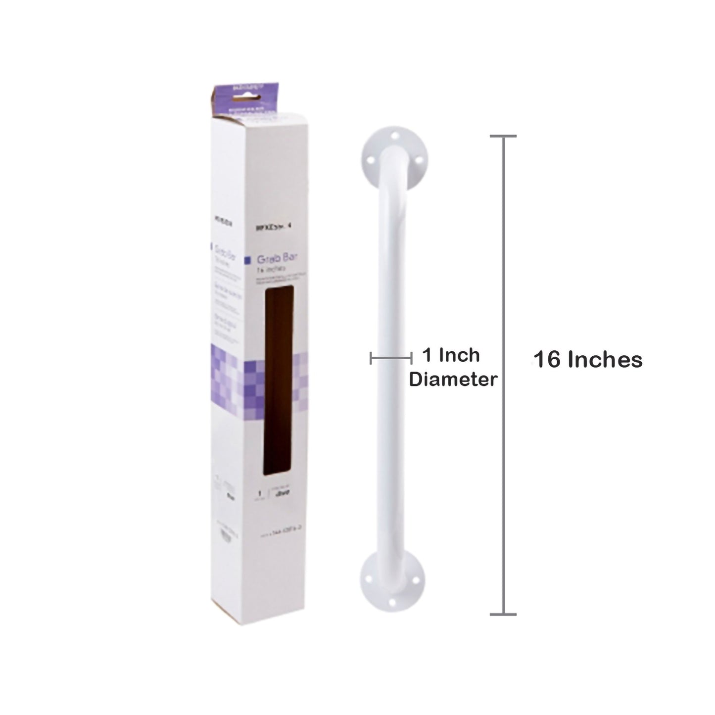 BAR, GRAB MOUNT PDR COATED WHT 16"