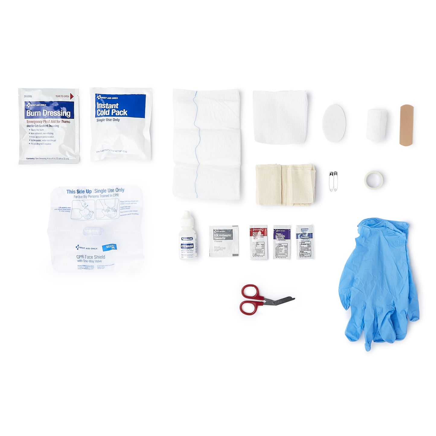 FIRST AID KIT, 10PERSON PLAS 5"X3"X8"