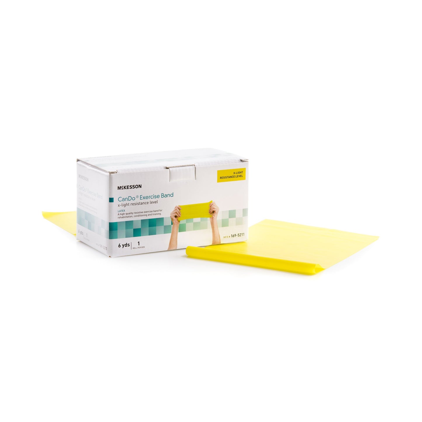 Exercise Resistance Band McKesson CanDo® Yellow 5 Inch X 6 Yard X-Light Resistance