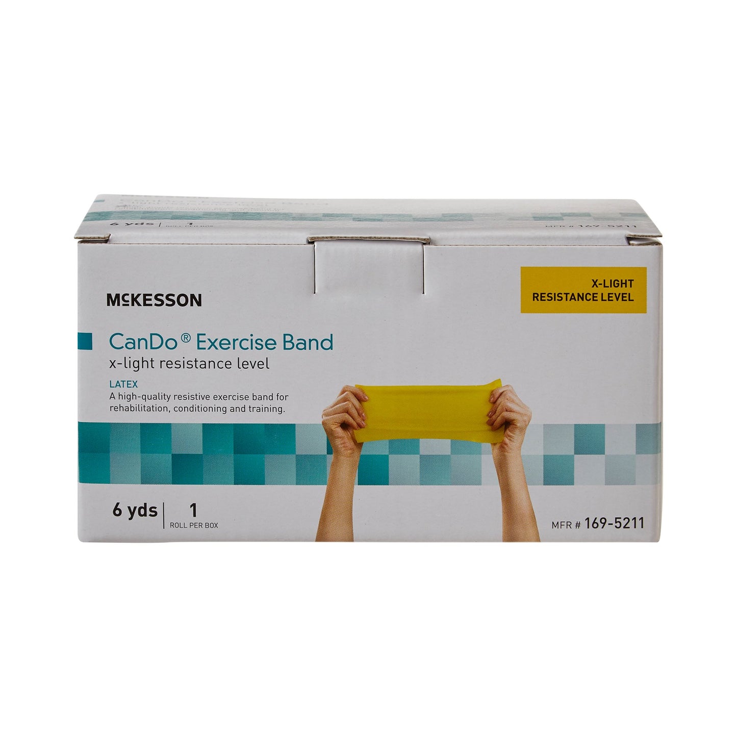 Exercise Resistance Band McKesson CanDo® Yellow 5 Inch X 6 Yard X-Light Resistance