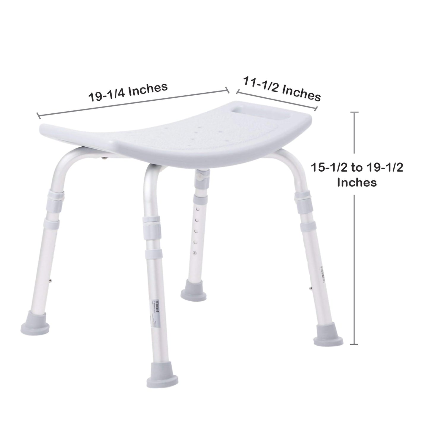 BENCH, BATH W/O BCK ADJ ALUM FRAME 300LBS