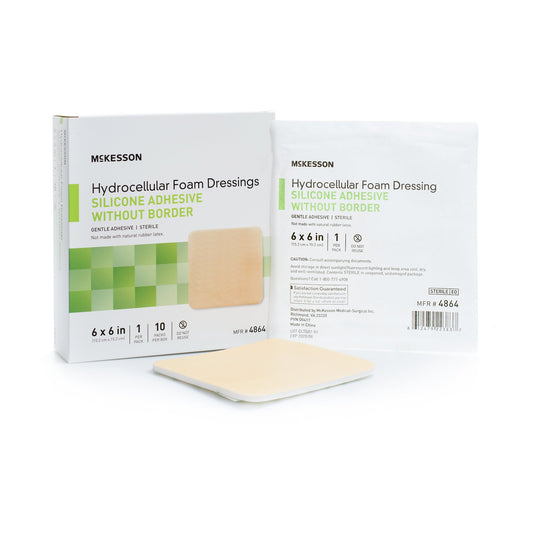 FOAM, ADH SIL W/O BORDER 6"X6"(10/BX)