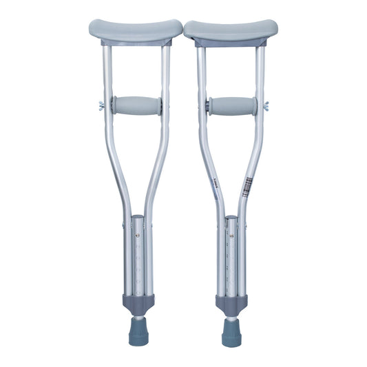 CRUTCH, ALUM PUSH BUTTON ADJ PEDIATRIC 175LB