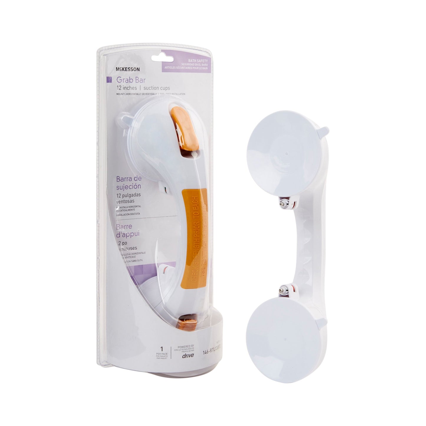 BAR, GRAB SUCTION CUP 12"