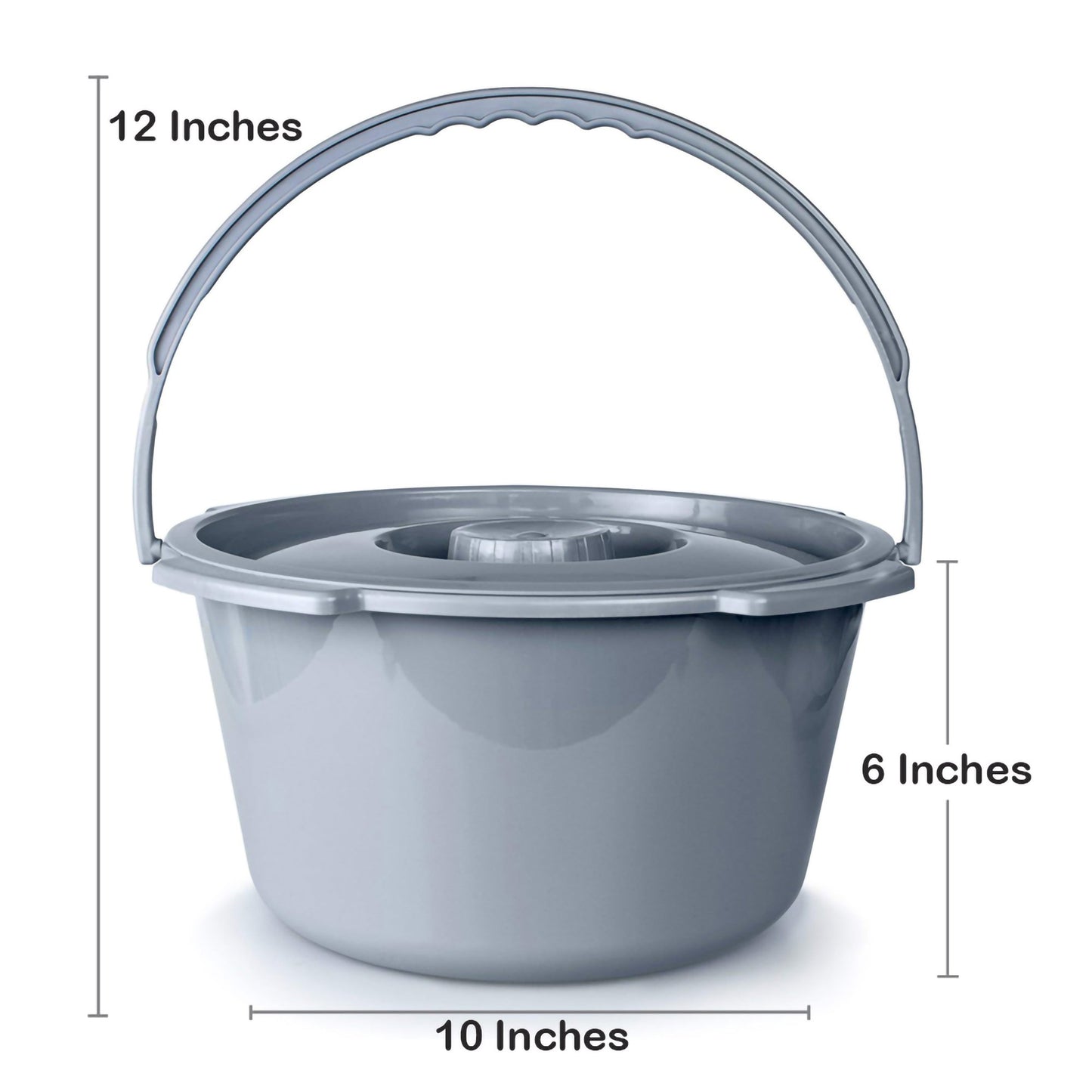 BUCKET, COMMODE W/PLAS HANDLE & CYR 7.5QT
