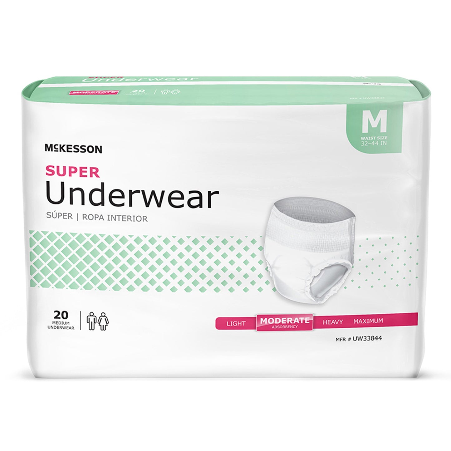 UNDERWEAR, SUPER MED 32-44 (20EA/BG)