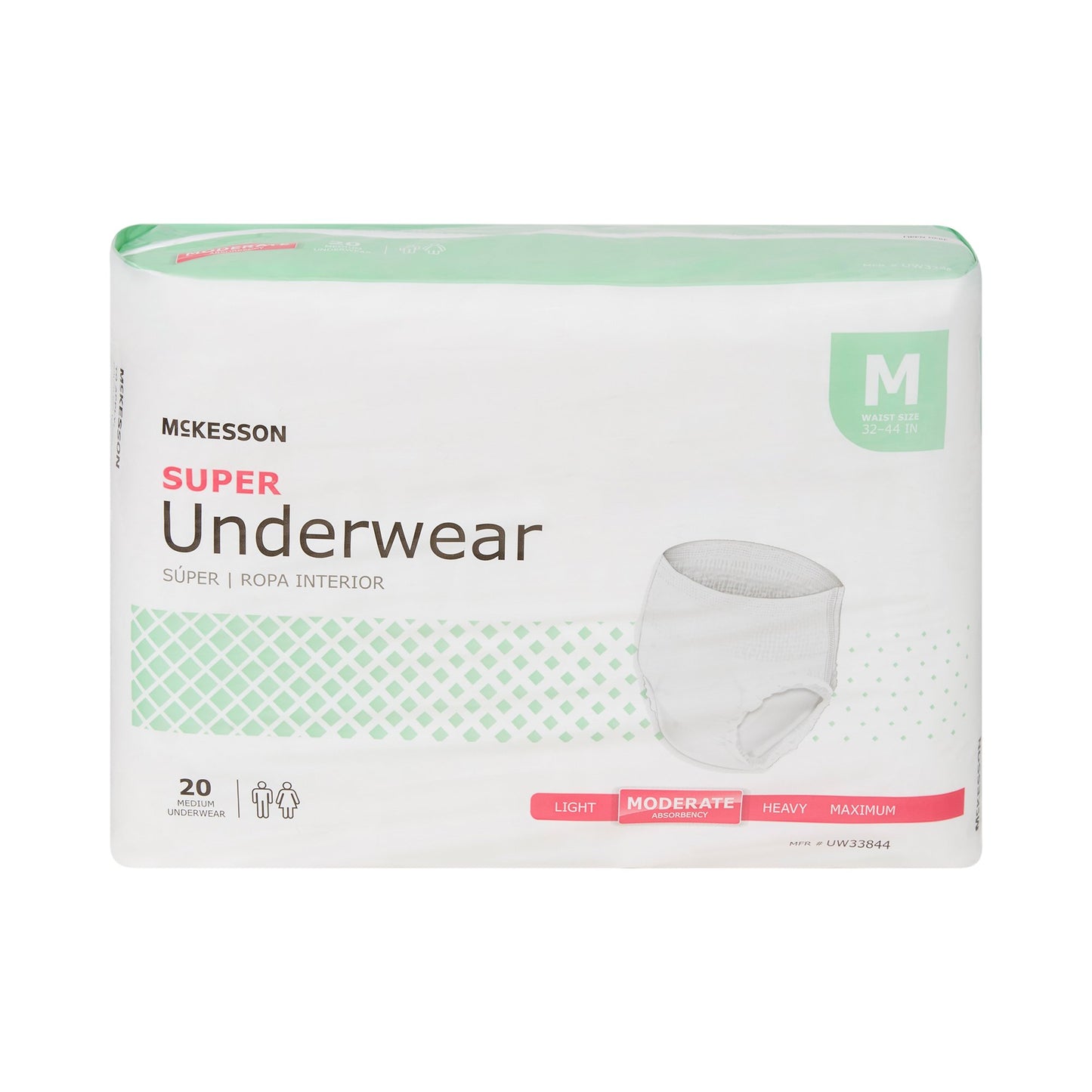UNDERWEAR, SUPER MED 32-44 (20EA/BG)