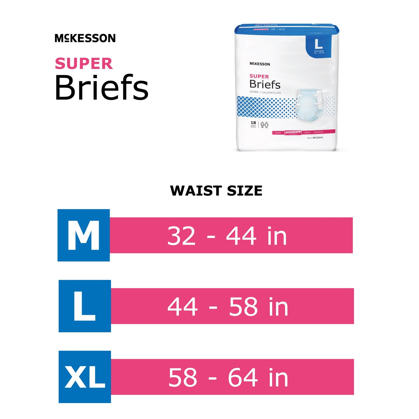 BRIEF, TAB CLSR SUPER LG 44-58(18EA/BG)