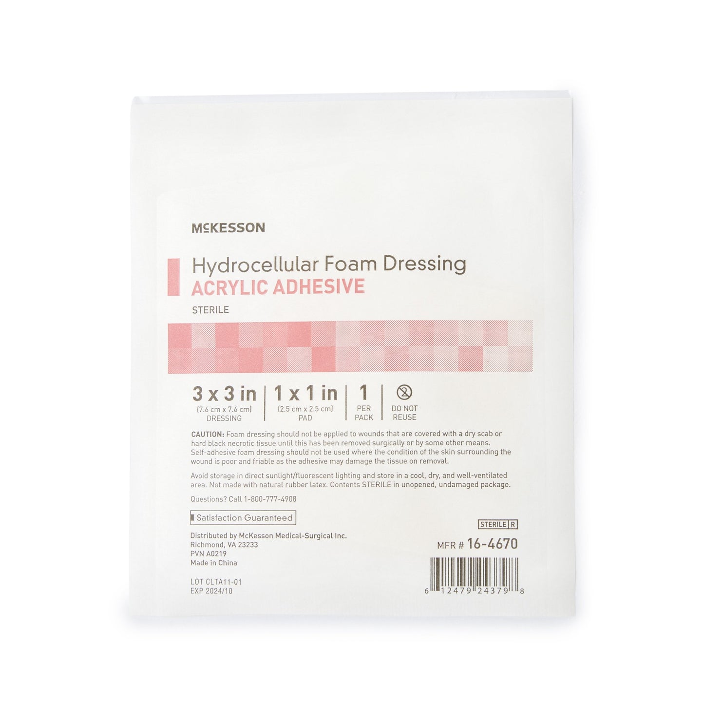 DRESSING, HYDROCELLULAR ADH STR FOAM 3"X3" (10/BX)