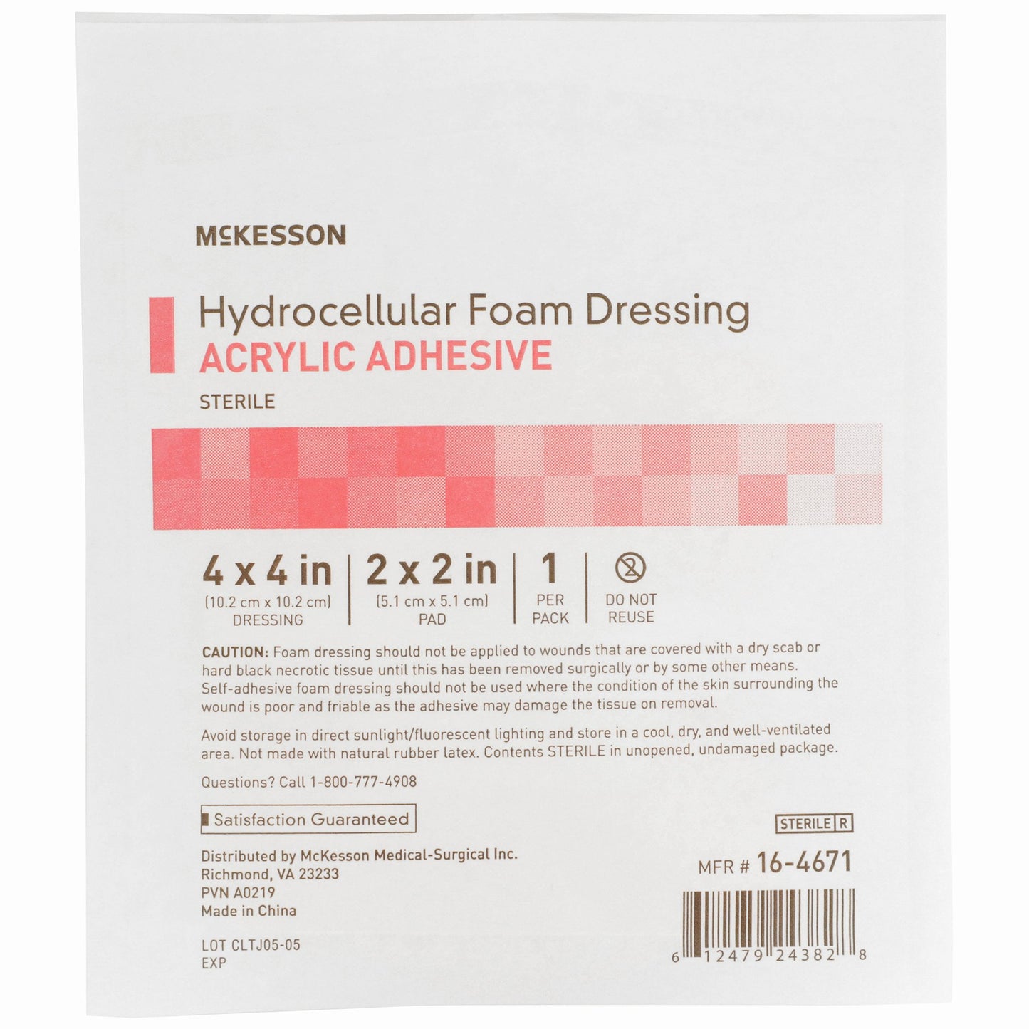 DRESSING, HYDROCELLULAR ADH STR FOAM 4"X4" (10/BX)