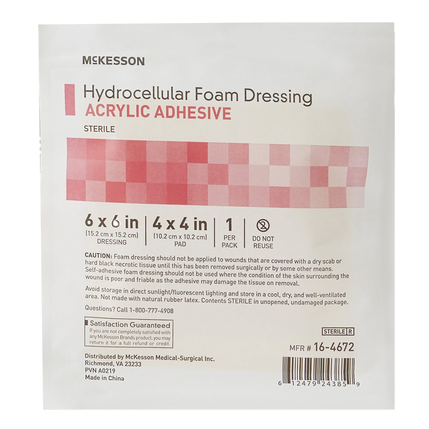 DRESSING, HYDROCELLULAR ADH STR FOAM 6"X6" (10/BX)