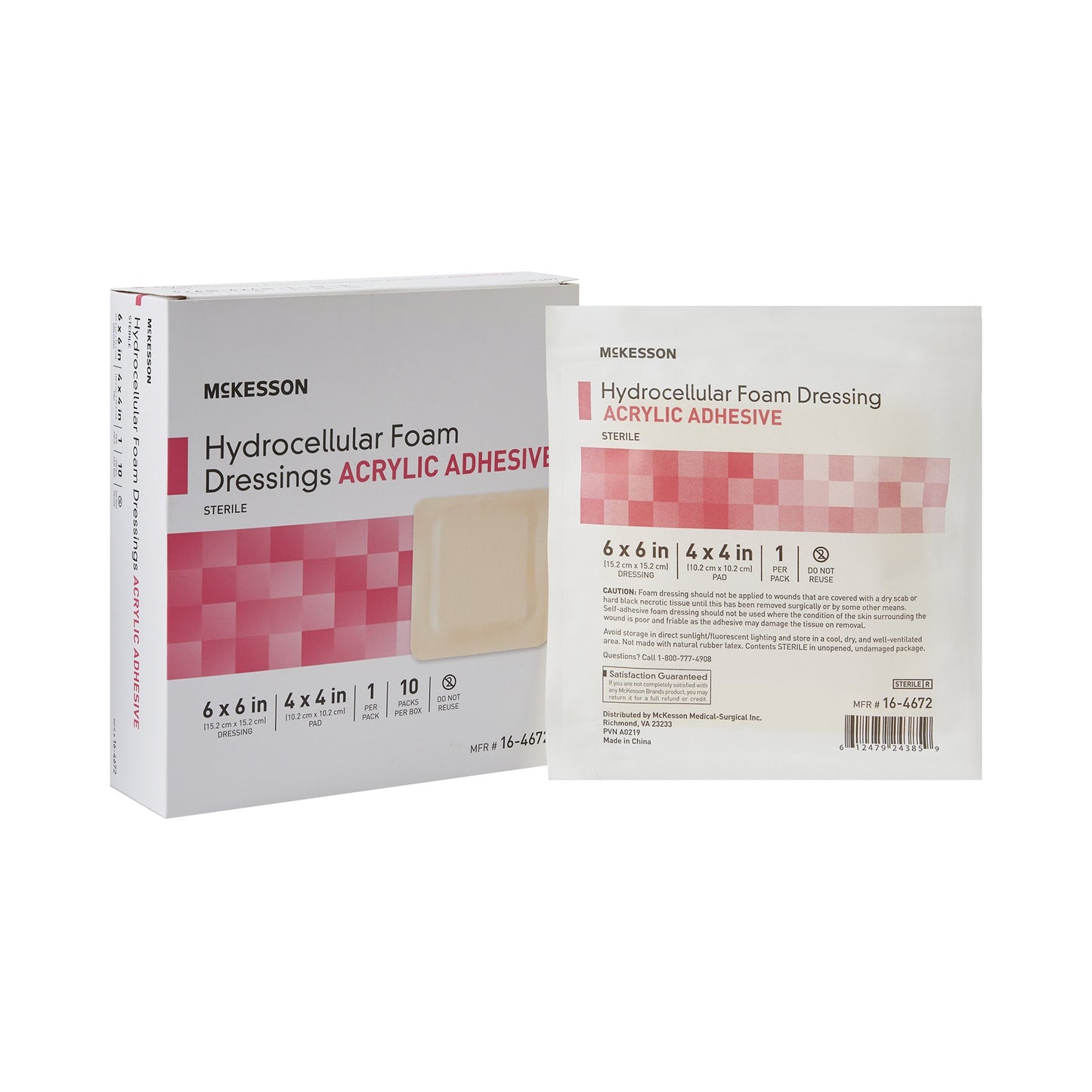 DRESSING, HYDROCELLULAR ADH STR FOAM 6"X6" (10/BX)