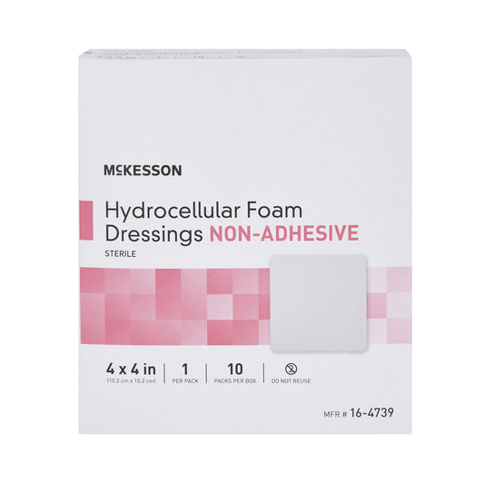 DRESSING, HYDROCELLULAR NON-ADH STR FOAM 4"X4" (10/BX)