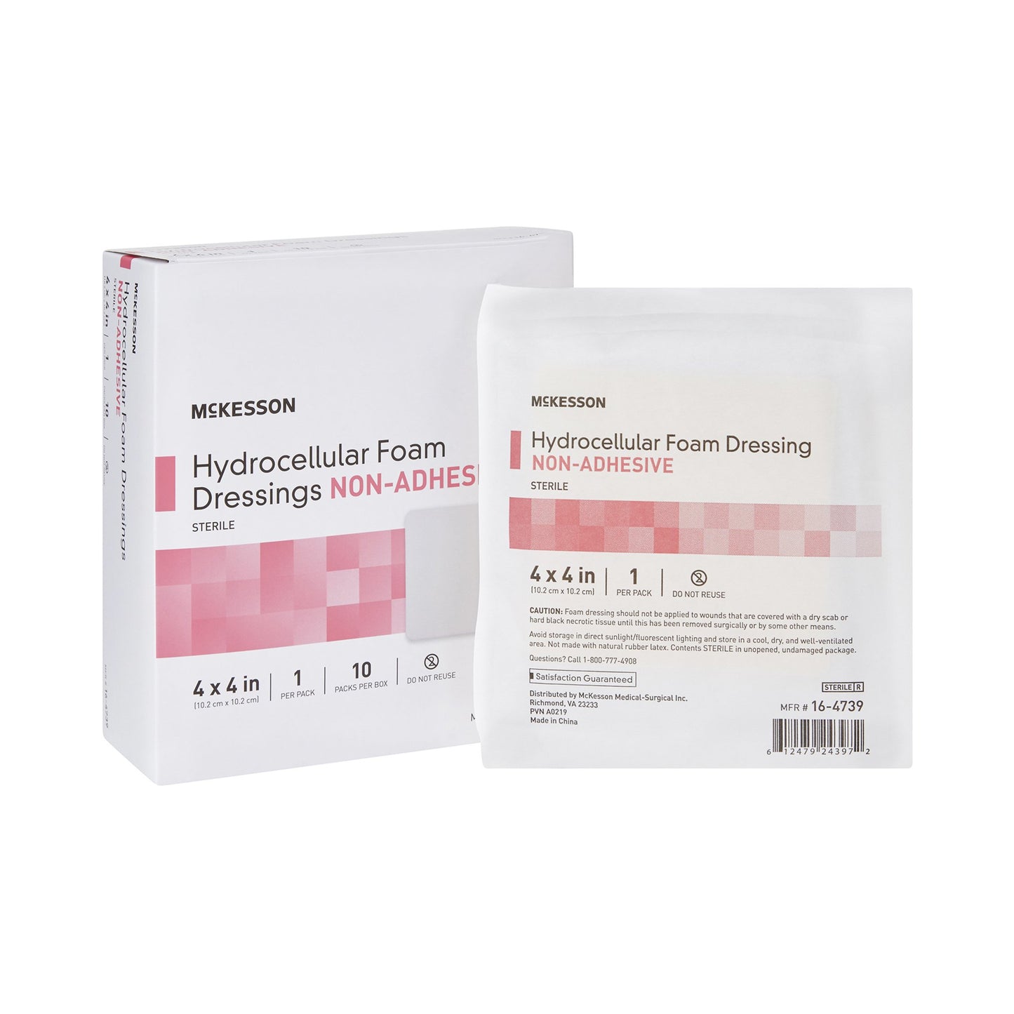 DRESSING, HYDROCELLULAR NON-ADH STR FOAM 4"X4" (10/BX)