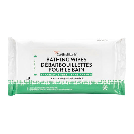 WIPE, BATHING STD WT 20X20CM (8/PK)
