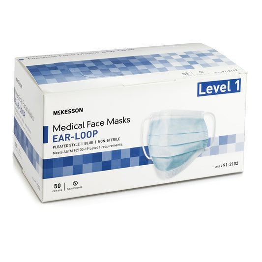 MASK, PROC LOOPS ASTM1 BLU (50/BX)