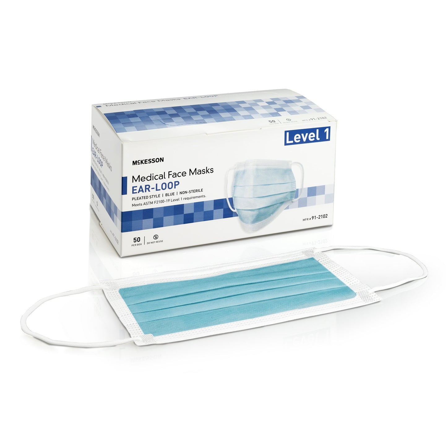 MASK, PROC LOOPS ASTM1 BLU (50/BX)