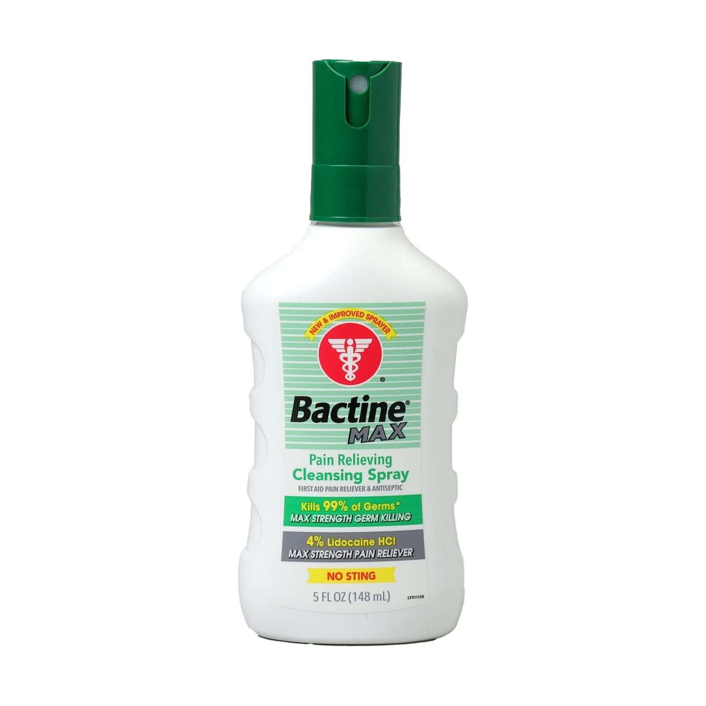 Pain Relieving Antiseptic BZK (Benzalkonium Chloride) / Lidocaine HCl Bactine® MAX Cleansing Spray Topical Liquid 5 oz. Spray Bottle