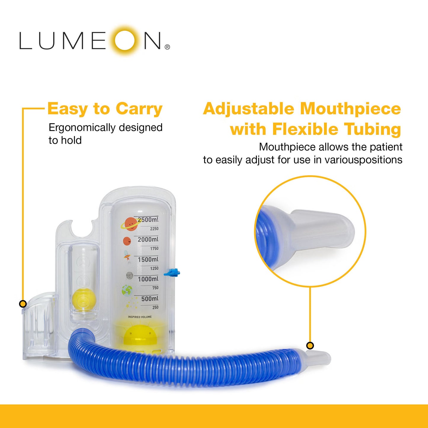 Volumetric Incentive Spirometer McKesson LUMEON™ Pediatric 2500 mL Without One Way Valve