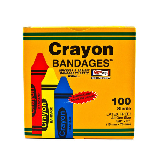 BANDAGE, STRIP CRAYON 3/4"X3" (100 BAND-AIDS)