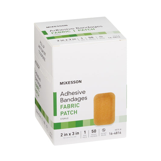 Adhesive Strip McKesson Fabric Tan 2 X 3 Inch Sterile