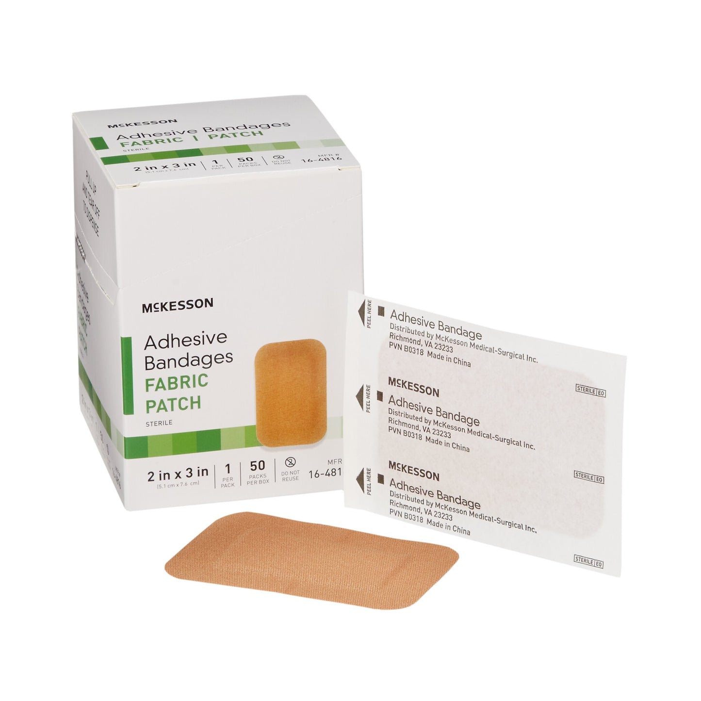 BANDAGE, ADHSV FABR PATCH 2X3 (50/BX)