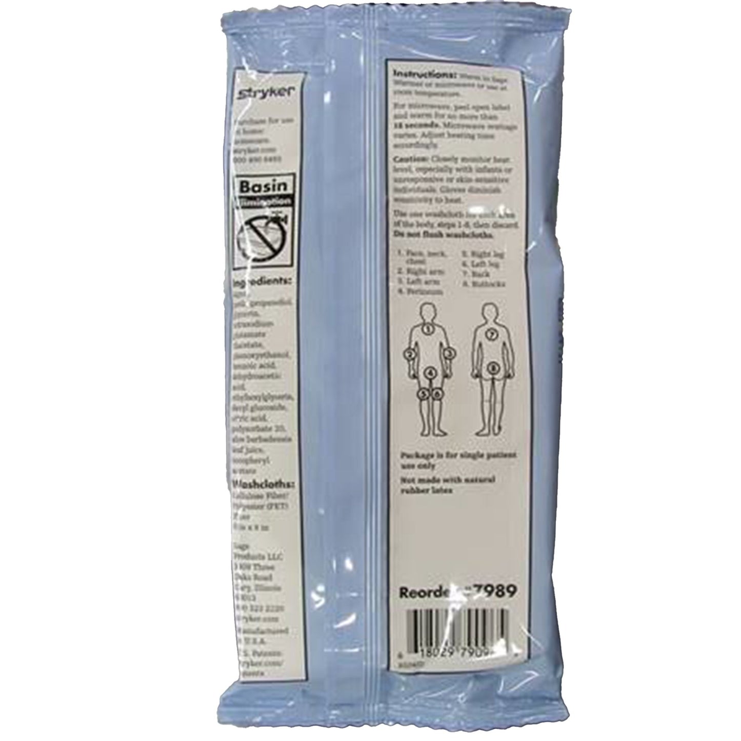 Rinse-Free Bath Wipe Sage Bath Soft Pack Unscented (8/PK)