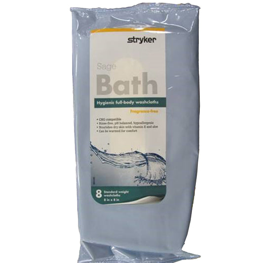 Rinse-Free Bath Wipe Sage Bath Soft Pack Unscented (8/PK)