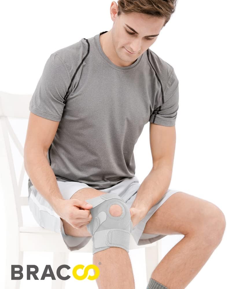 Bracoo KS10 Adjustable Knee Brace – Compression Support for Pain Relief, Injury Recovery, Arthritis, and Sports. One Size Fits Most