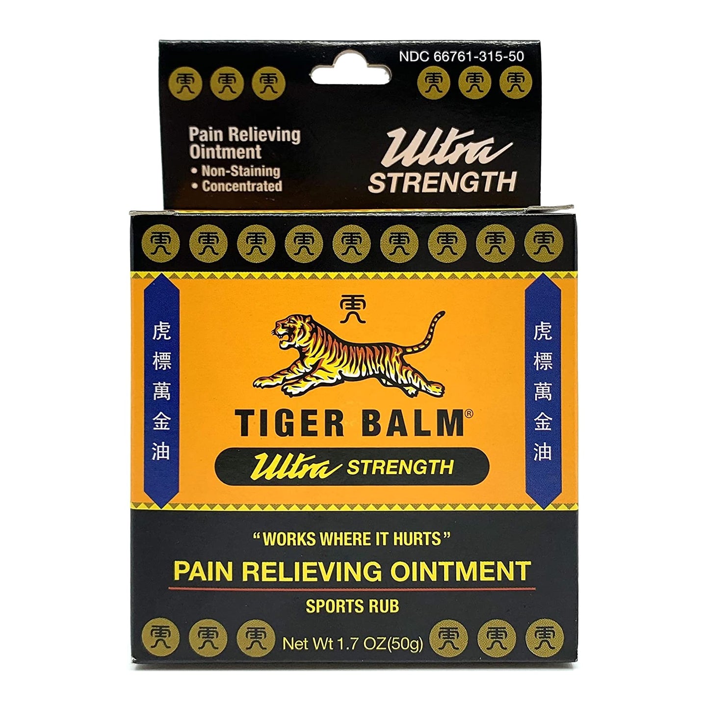 Topical Pain Relief Tiger Balm® Ultra 11% - 11% Strength Camphor / Menthol Ointment 50 Gram