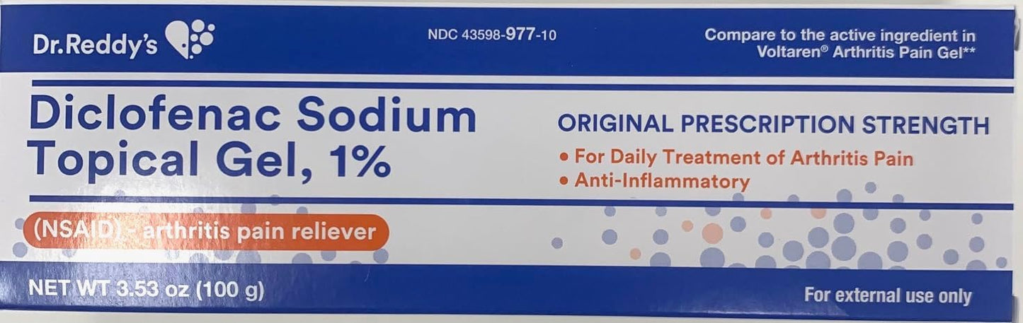 Topical Pain Relief 1% Strength Diclofenac Sodium Topical Gel 100 Gram