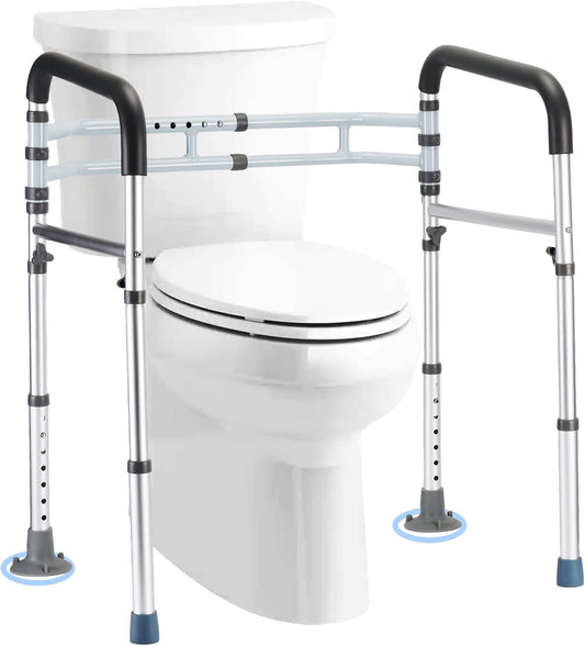 Toilet Safety Rail – Adjustable Heavy-Duty Handles, Detachable, Fits Most Toilets