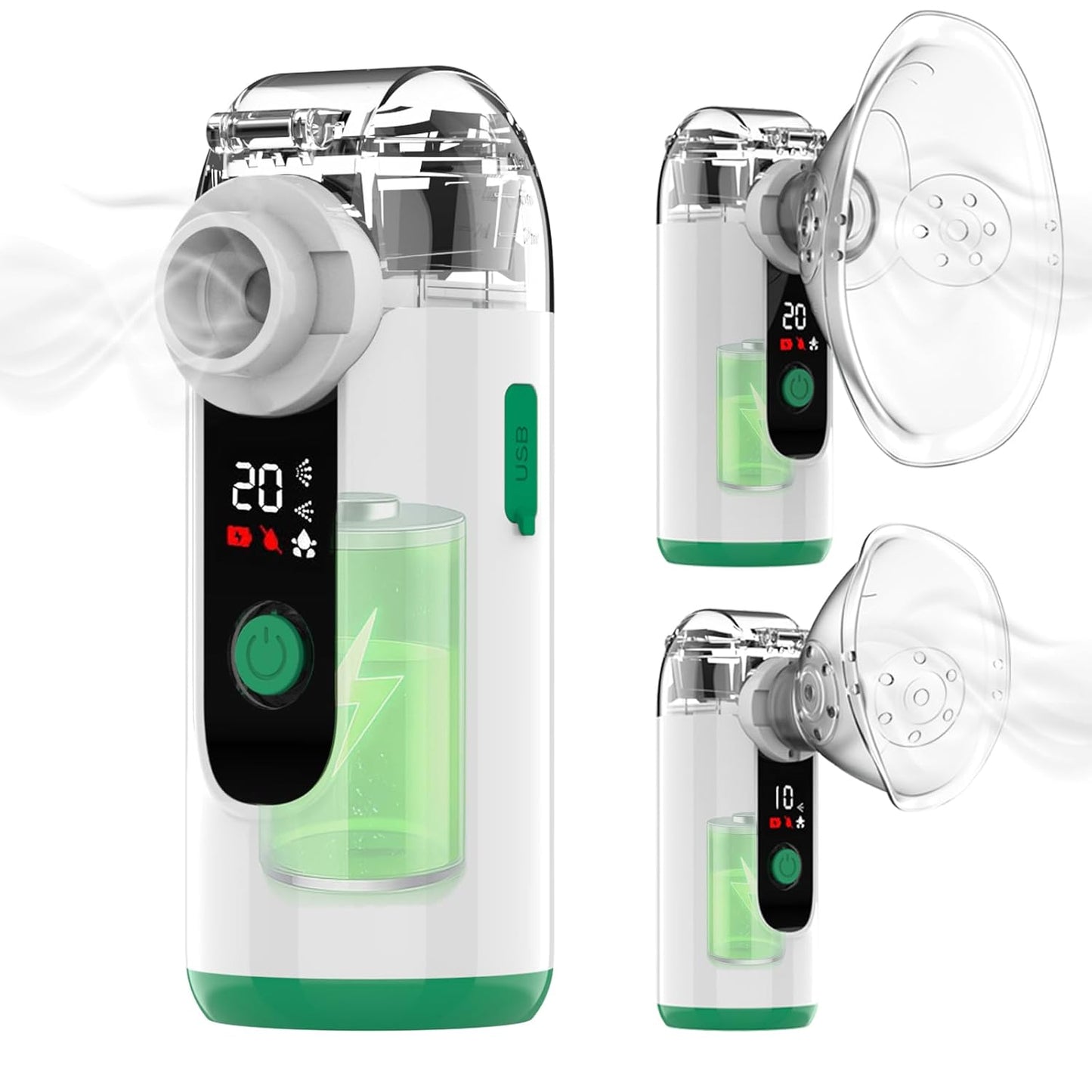 Rechargeable Portable Nebulizer – Handheld, Self-Cleaning, Ideal for Home or Travel Use