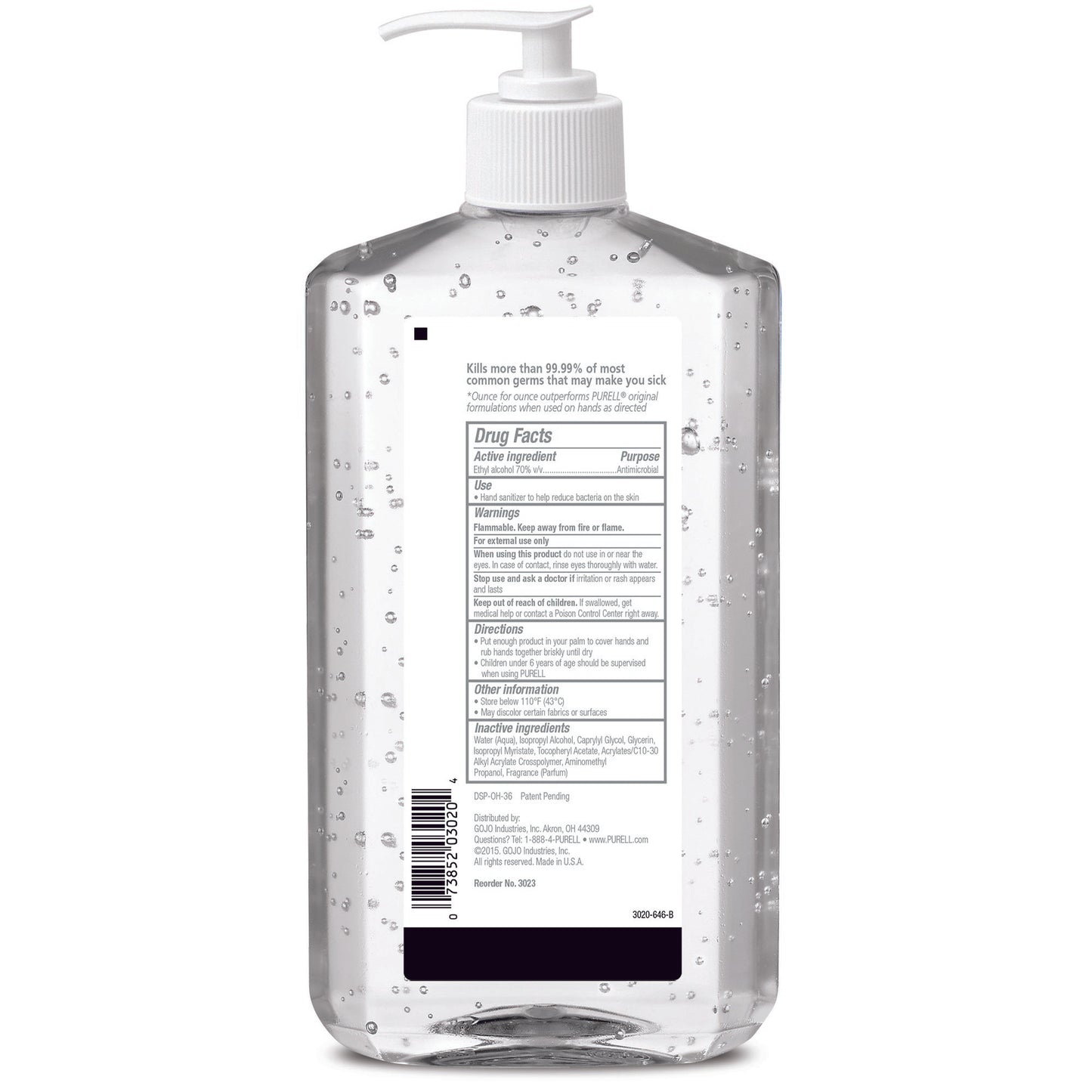 SANITIZER, PURELL HAND 20OZ
