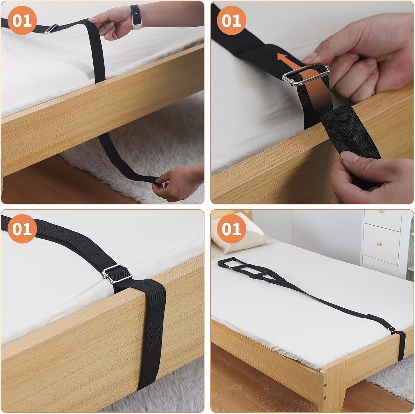 Bed Ladder Assist Black Pull Up - Sit Up Assist Device
