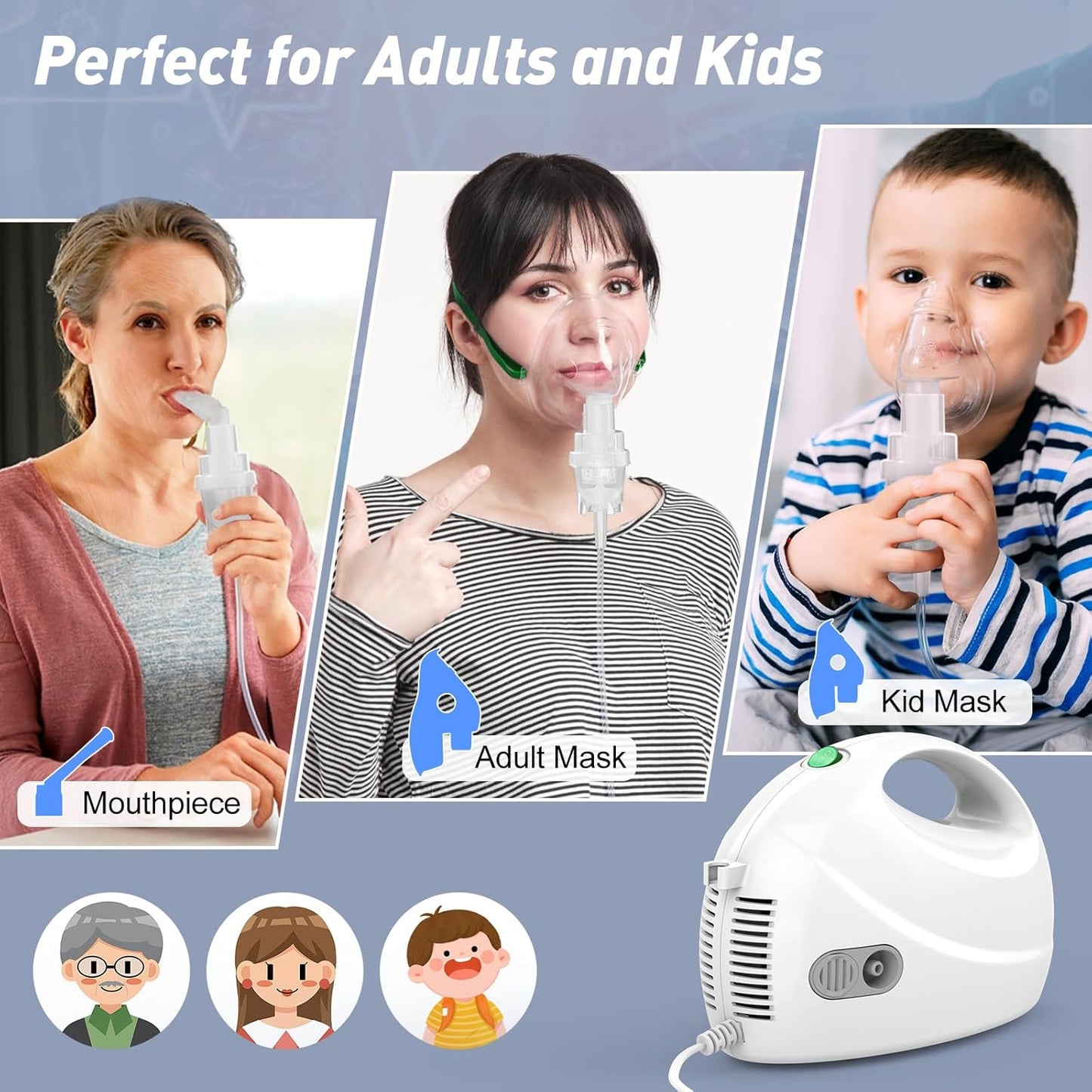 VITA-Mist AIR Compressor & Nebulizer Portable Nebulizer Compressor Machine for Adult and Kid