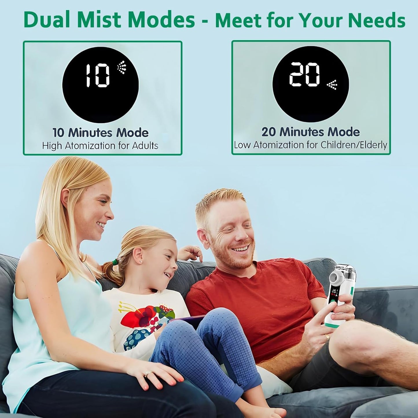 Rechargeable Portable Nebulizer – Handheld, Self-Cleaning, Ideal for Home or Travel Use