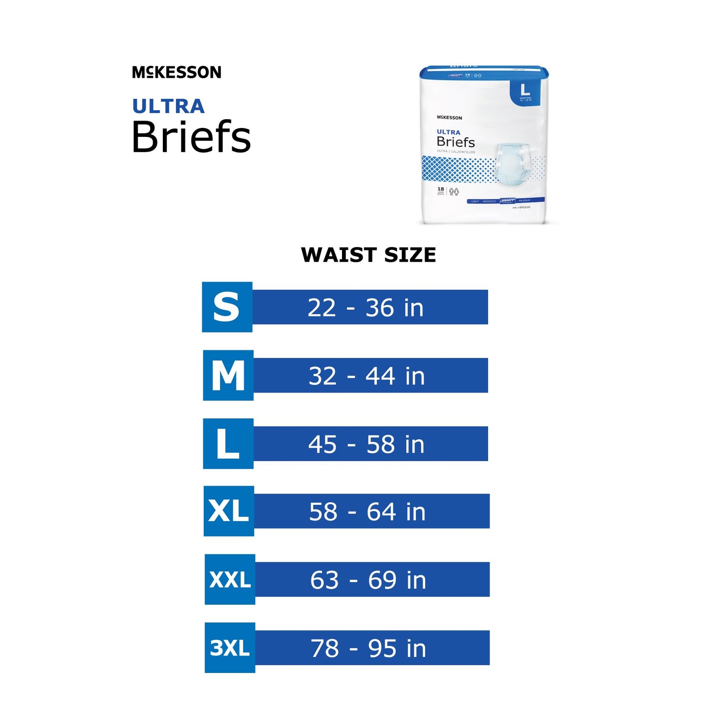 Incontinence Brief McKesson Ultra Bariatric Adult 3X-Large Unisex Disposable Heavy Absorbency