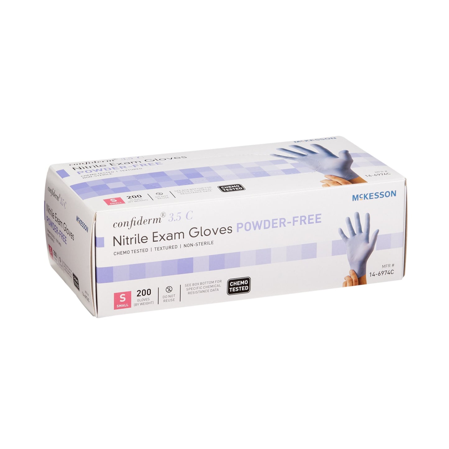 GLOVE, EXAM NTRL SMALL N/S CHEMO 3.5C (200/BX)