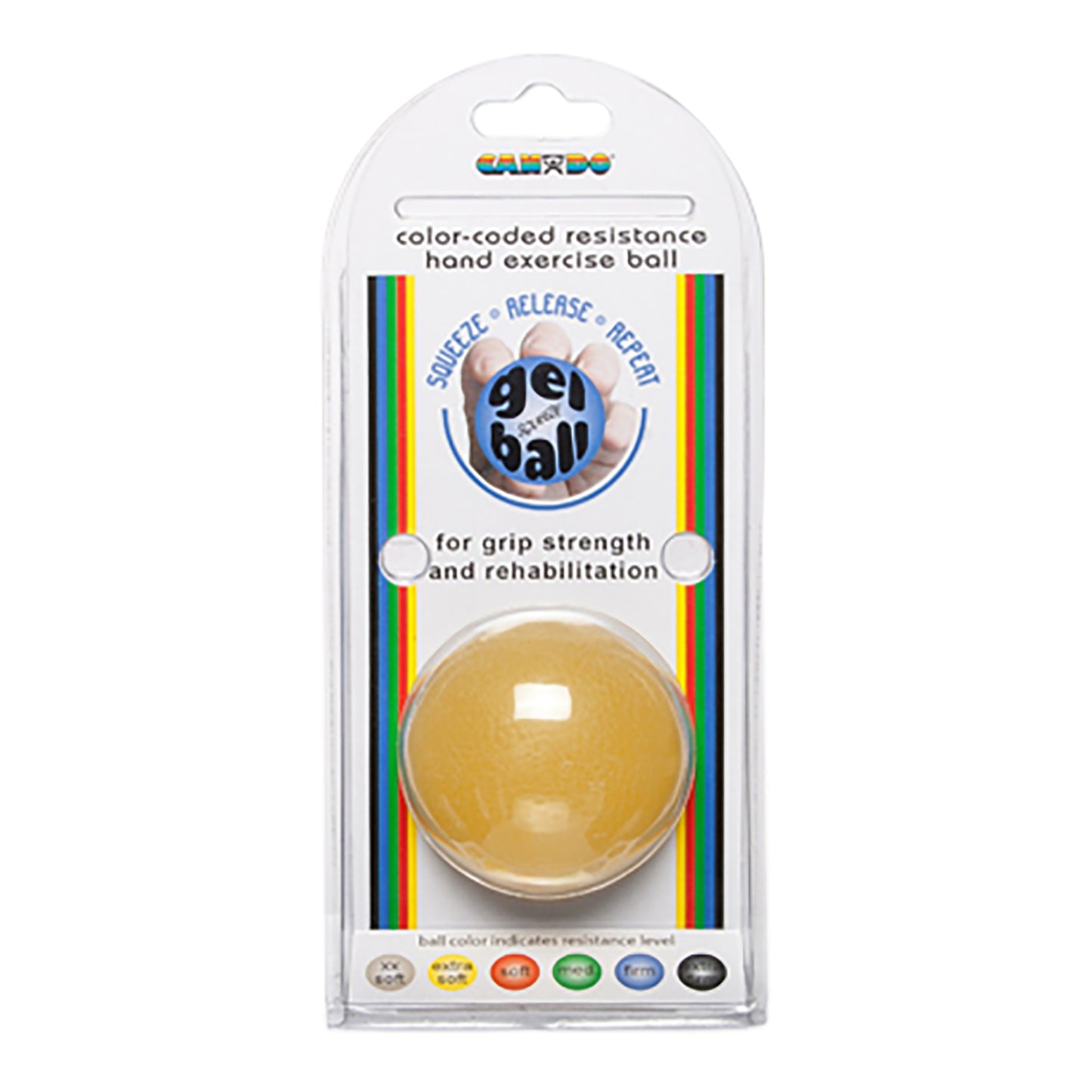 Squeeze Ball CanDo® Yellow Standard Size X-Light Resistance