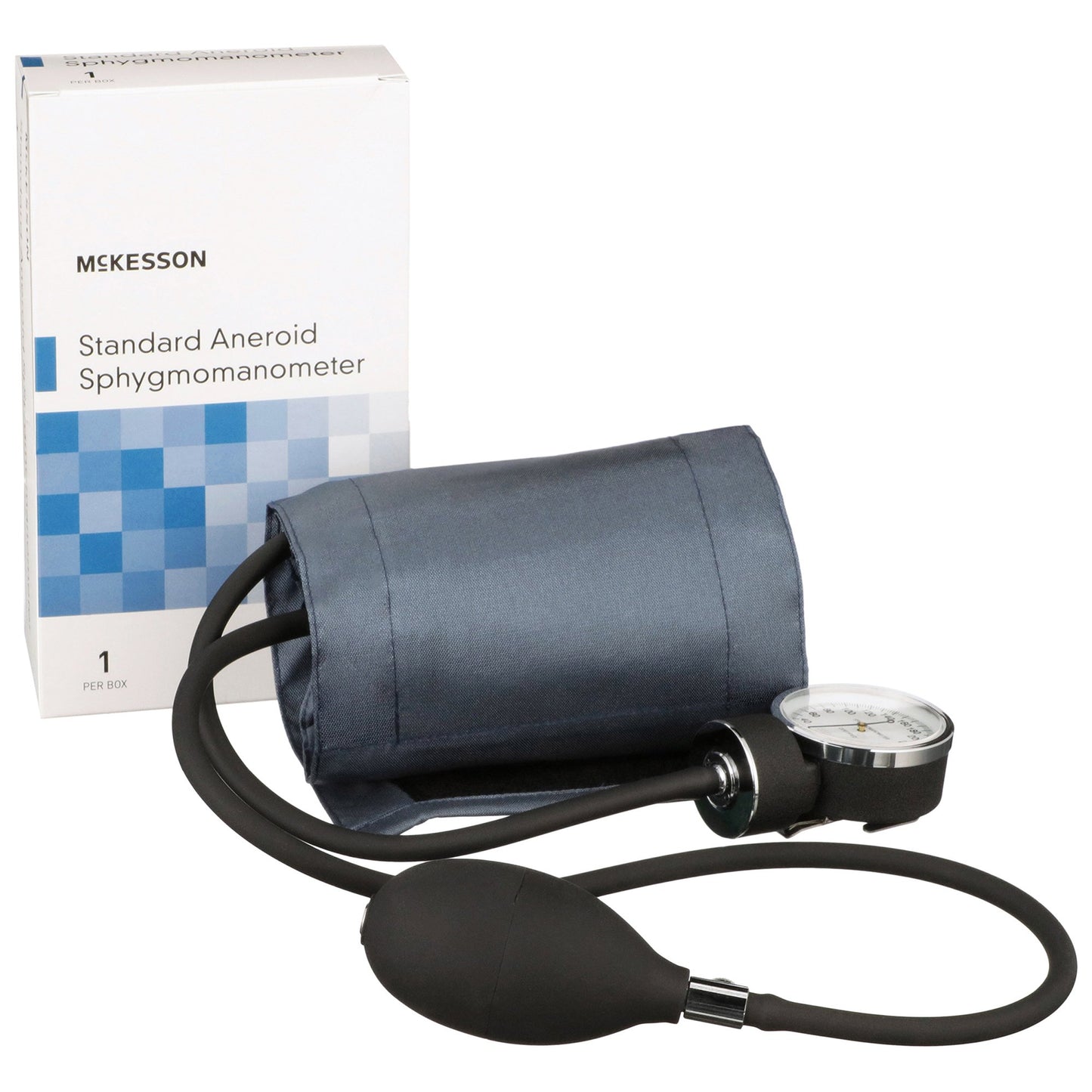 SPHYGMOMANOMETER, ANEROID STD CUFF LF NVY ADLT