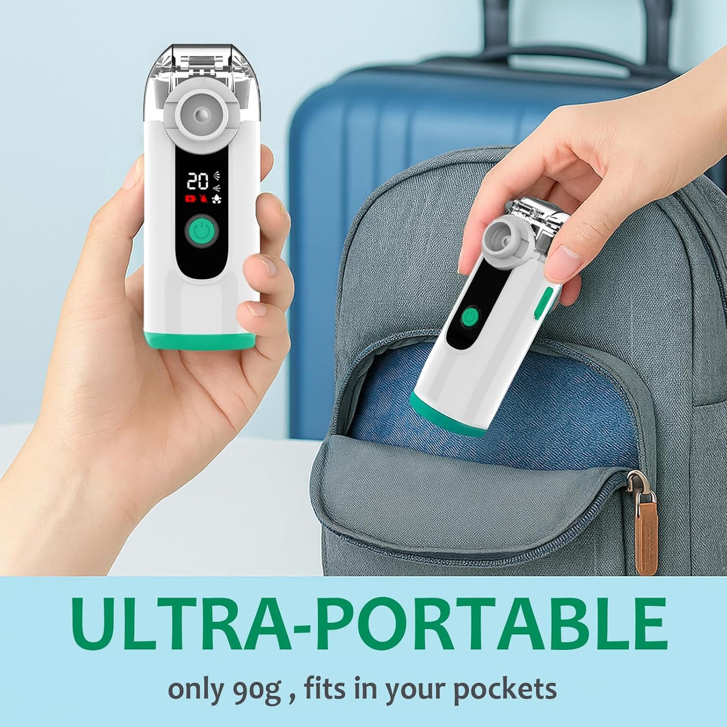 Rechargeable Portable Nebulizer – Handheld, Self-Cleaning, Ideal for Home or Travel Use