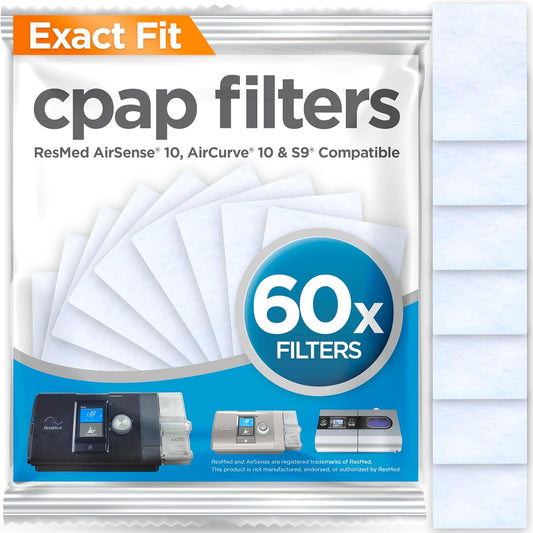 60-Pack Resplabs Disposable CPAP Filters for ResMed AirSense 10, AirCurve 10 & S9