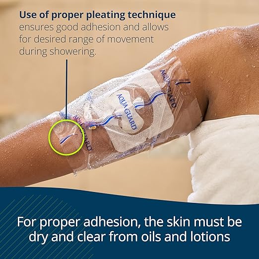 AquaGuard Sheet 9” x 9”Shower Protection Sheet – Self-Adhesive Moisture Barrier – Wound Cover for Showering
