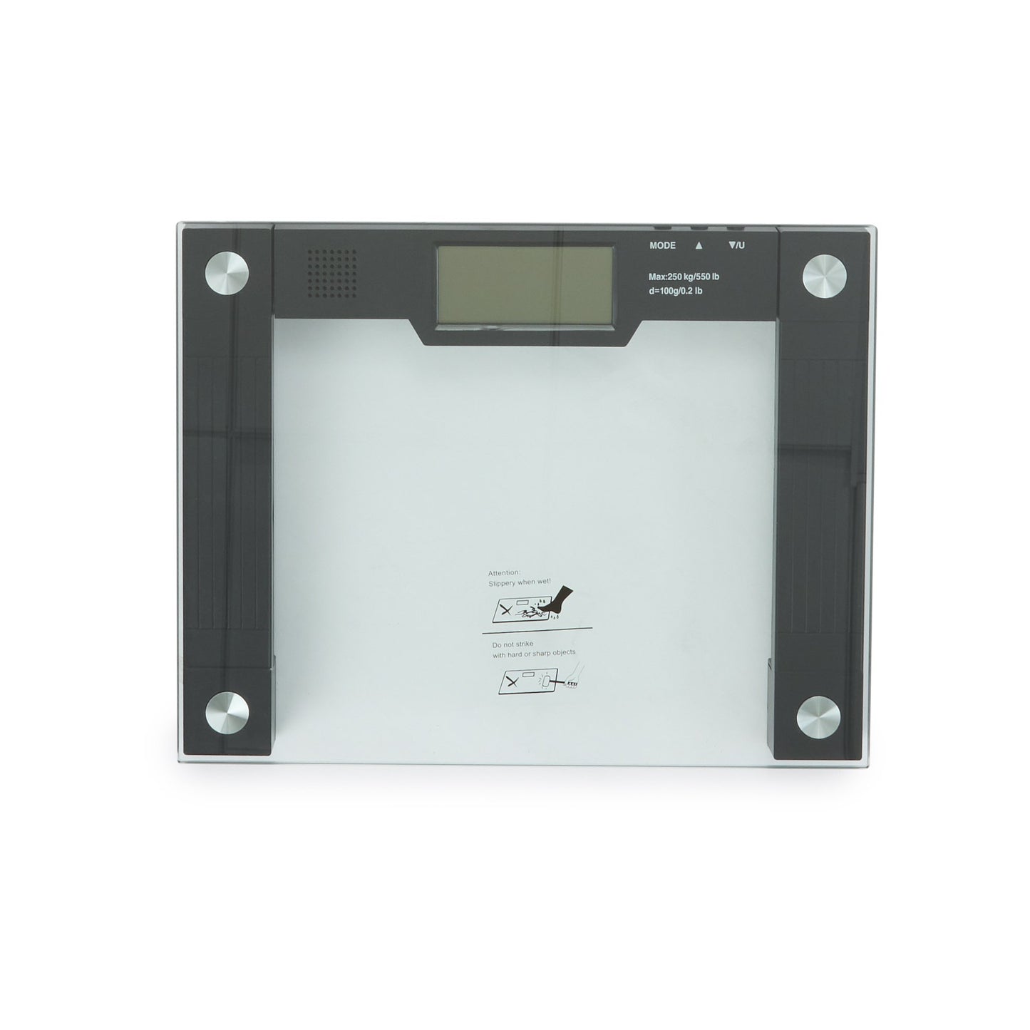 Floor Scale Ideaworks® Digital Display 550 lbs. / 250 kg Capacity Black / Glass AC Power