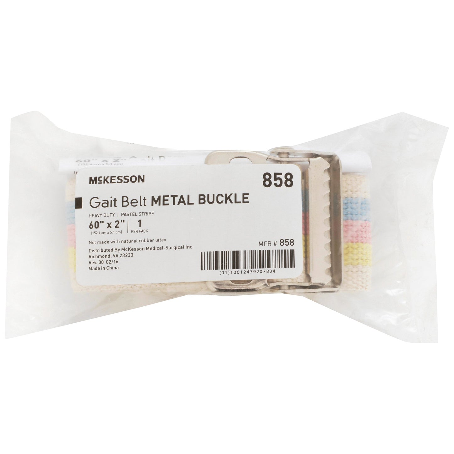 BELT, GAIT HVY DUTY W/METAL BUCKLE PASTEL